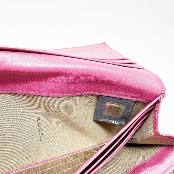 FENDI | Textured Pink Metallic Long Wallet with Box, Dust Bag, Paperwork/Receipt - Picture 10 of 10